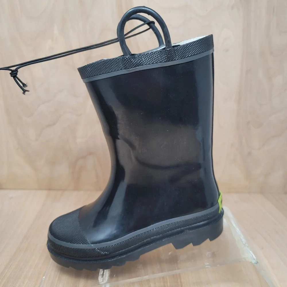 Western Chief Kids Rain Boots Sz 12 M Firechief 2 Black Rubber 4900600